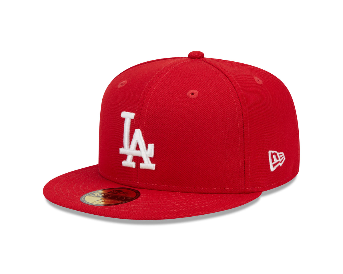 Los Angeles Dodgers Scarlet Basic 59FIFTY Fitted Cap - New Era