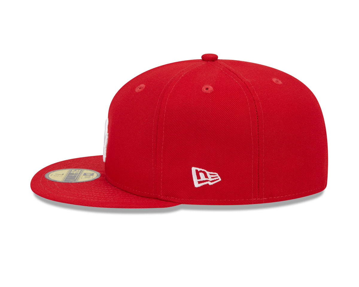 Los Angeles Dodgers Scarlet Basic 59FIFTY Fitted Cap - New Era