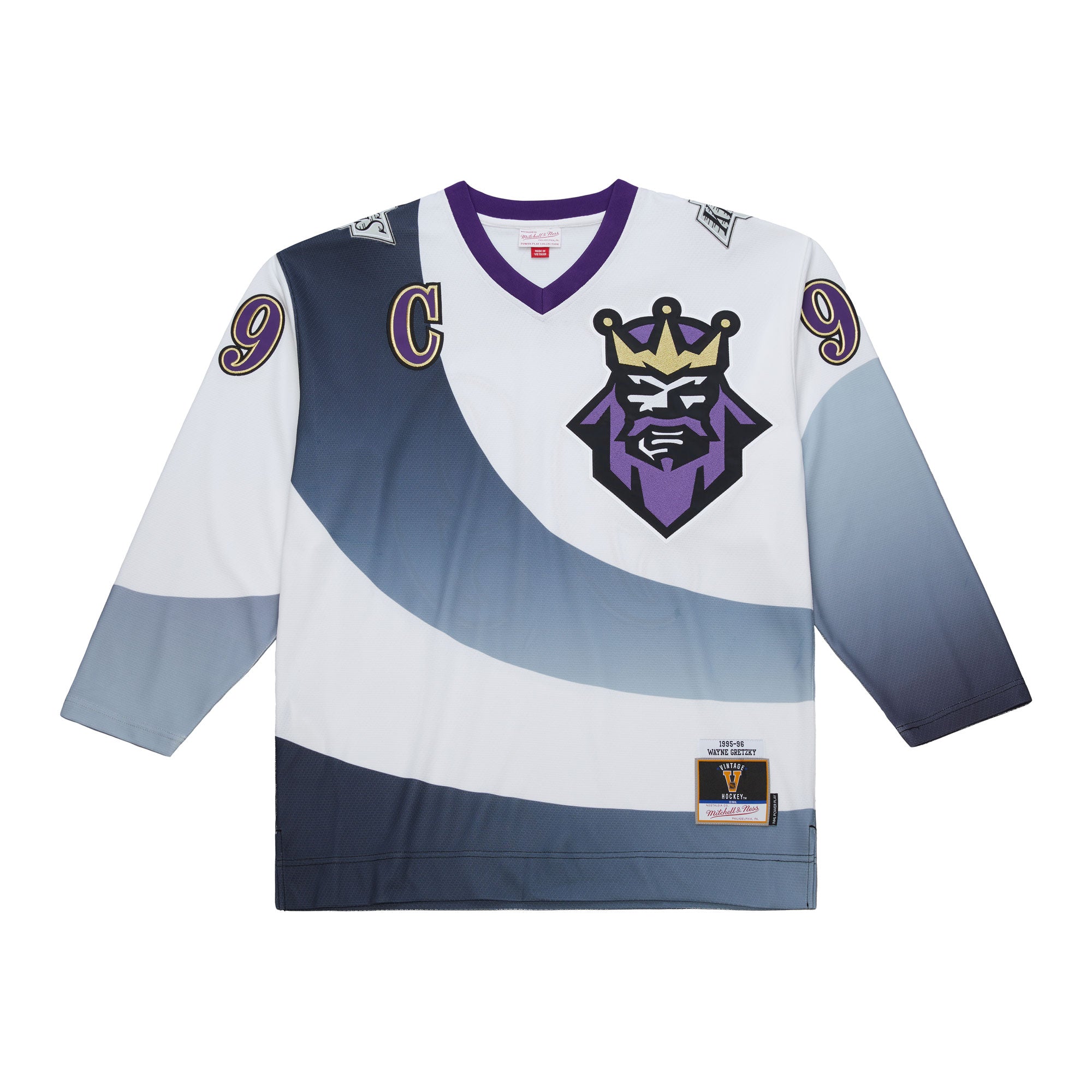 Los Angeles Kings Wayne Gretzky White 1995-96 Power Play Jersey - Mitchell & Ness