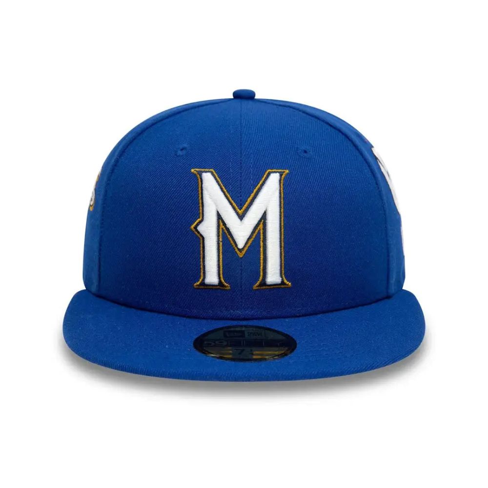 Milwaukee Brewers Image MLB All Over Print Blue 59FIFTY Fitted Cap - New Era