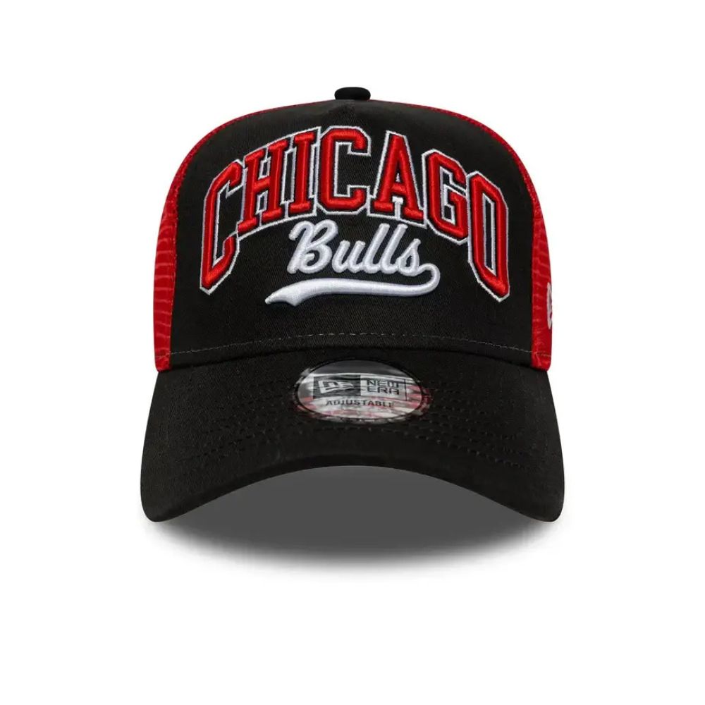 Chicago Bulls NBA Script 9FORTY E-Frame Trucker Cap - New Era