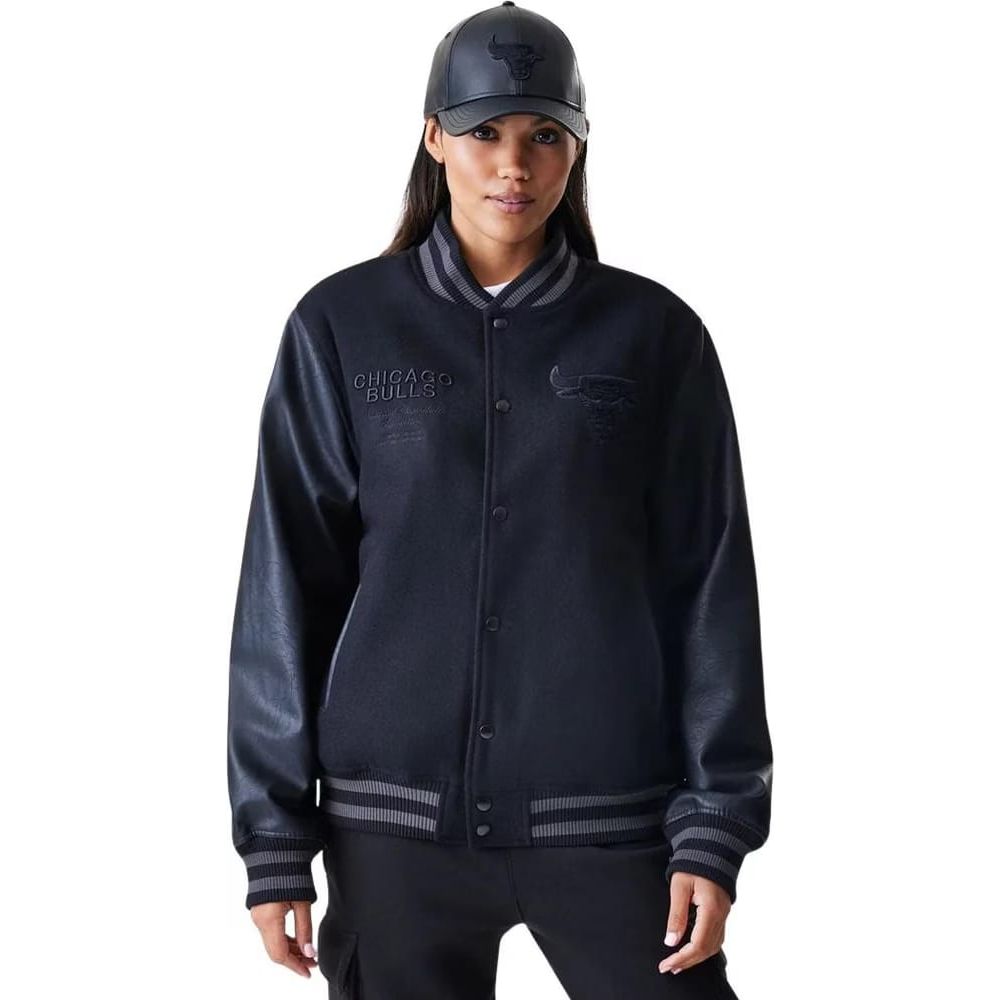 Chicago Bulls NBA Varsity College Jacke Black on Black - New Era