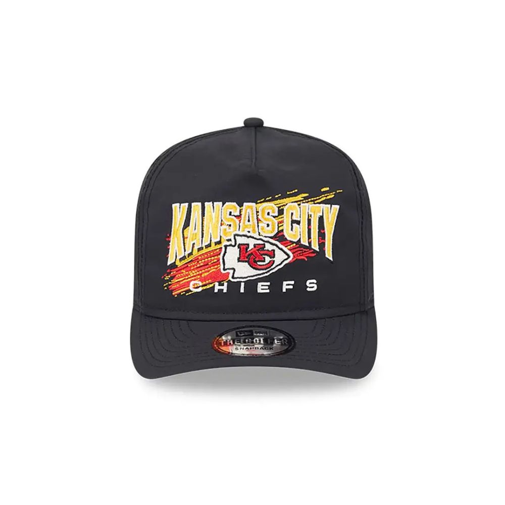 Kansas City Chiefs Throwback Brush Black Strapback - New Era