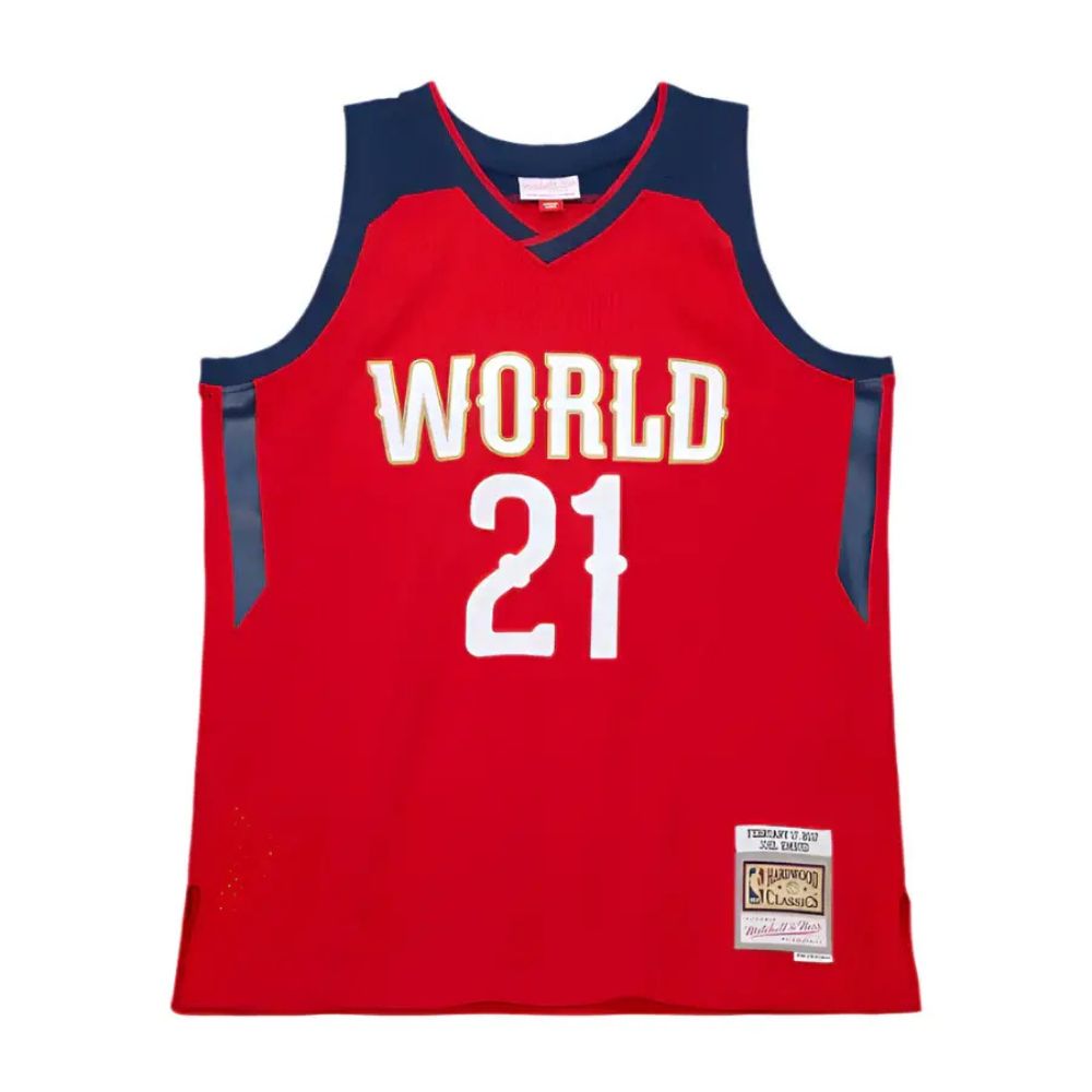 Joel Embiid Red NBA Rising Stars Game 2017 Swingman Jersey - Mitchell & Ness