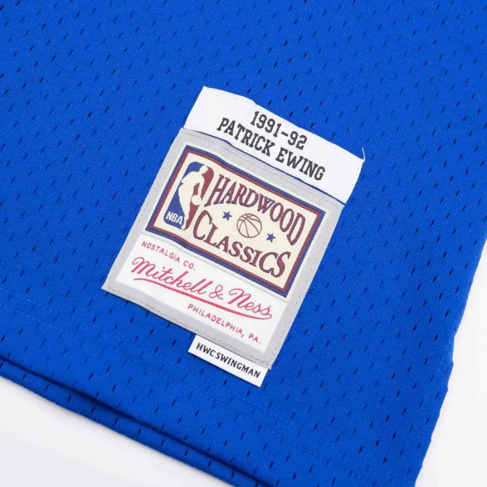 New York Knicks Patrick Ewing Blue 1991/92 Hardwood Classics Swingman Player Jersey