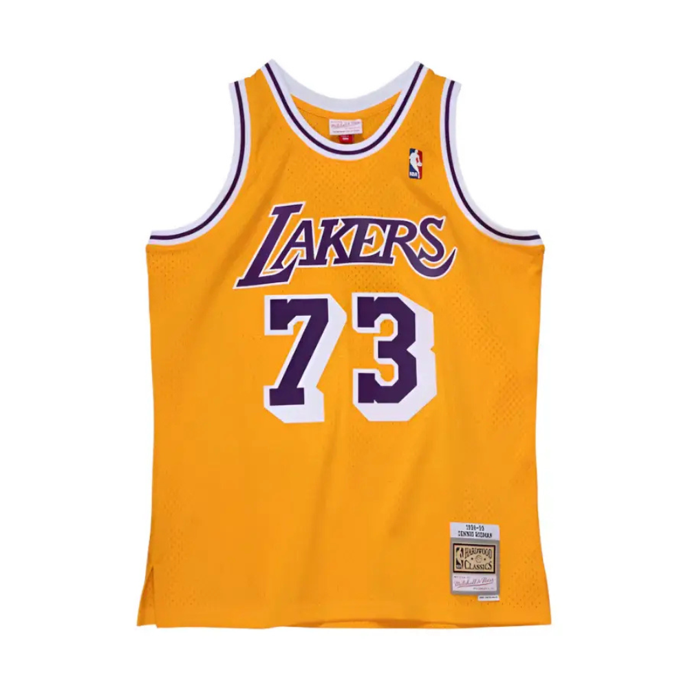 Los Angeles Lakers Dennis Rodman Gold 1998/99 Hardwood Classics Swingman Player Jersey