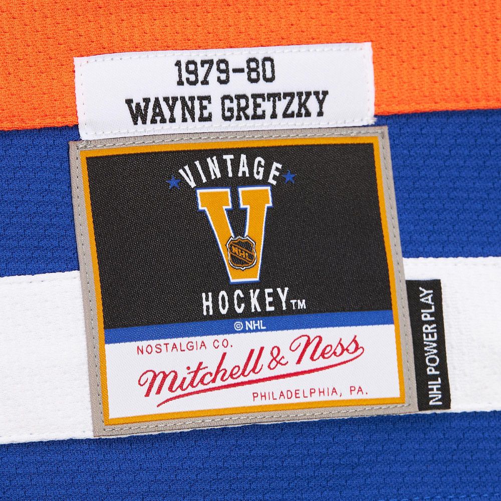Edmonton Oilers Wayne Gretzky #99 1979-80 Royal NHL Power Play Player Jersey - Mitchell & Ness