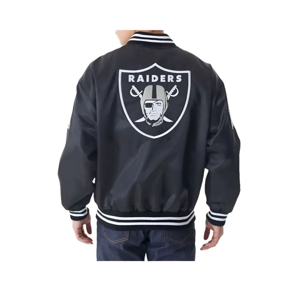 Las Vegas Raiders NFL New Era Satin Bomberjacke