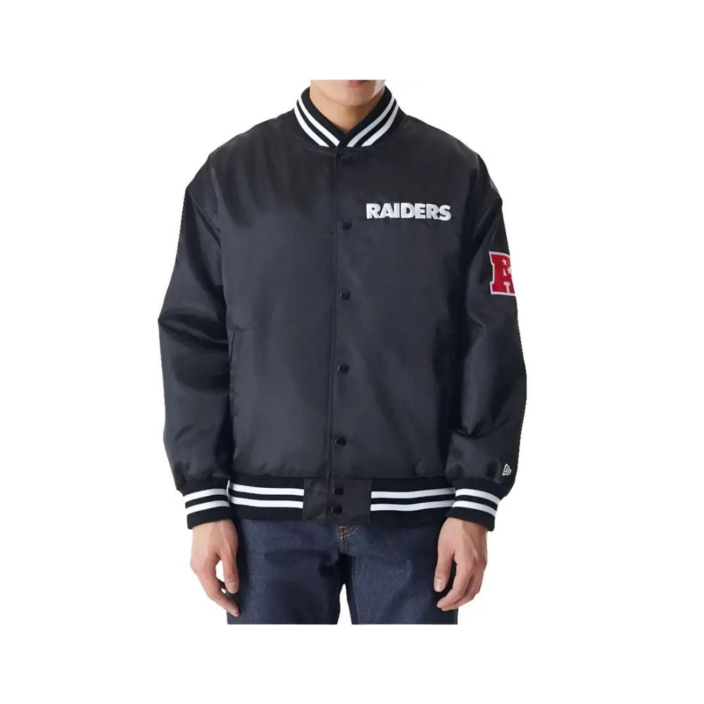 Las Vegas Raiders NFL New Era Satin Bomberjacke