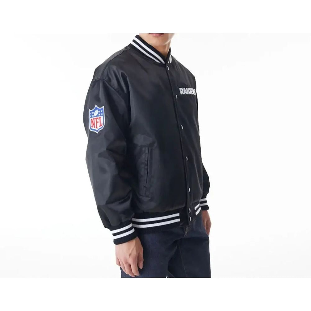 Las Vegas Raiders NFL New Era Satin Bomberjacke