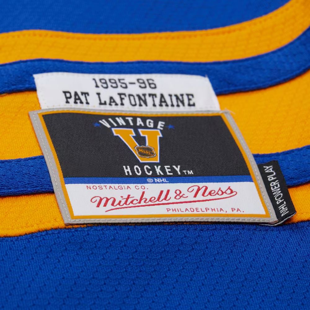 Buffalo Sabres Pat LaFontaine 1995-96 Royal Captain Power Play Jersey - Mitchell & Ness