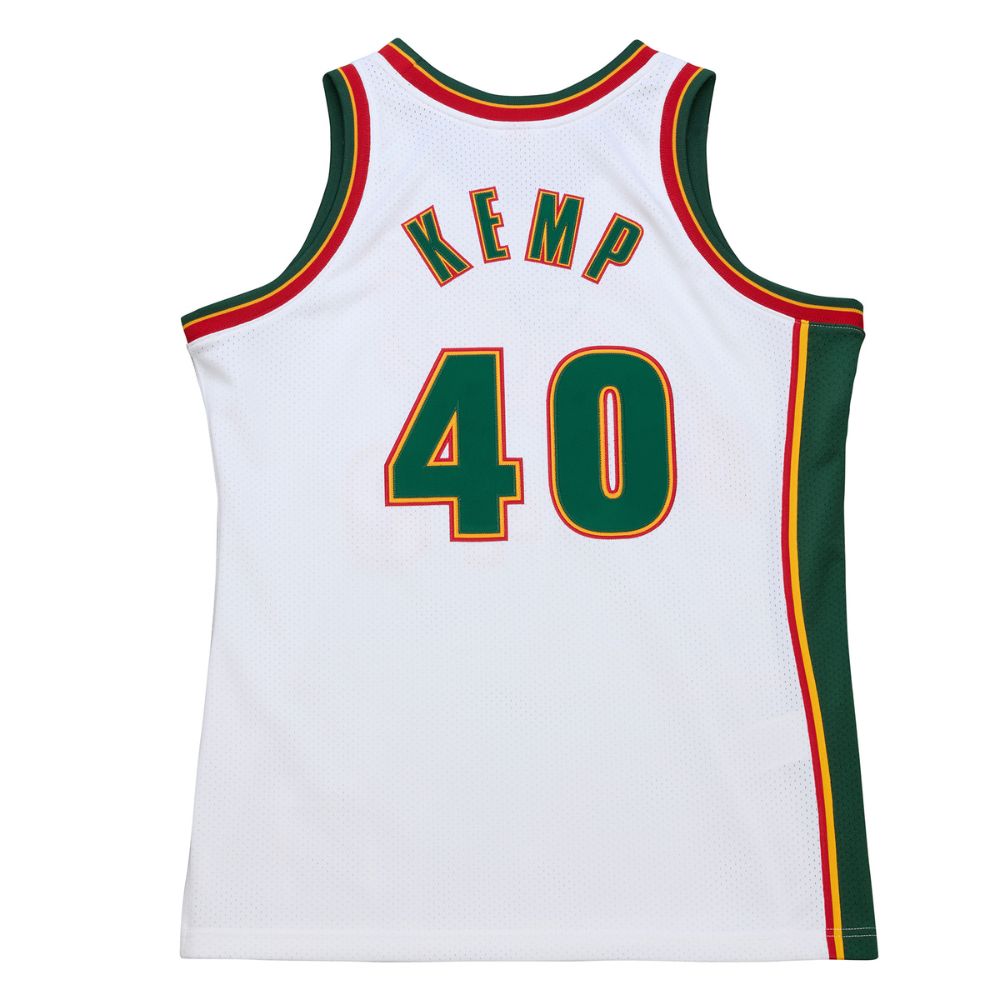 Shawn Kemp Seattle SuperSonics 1995-96 White Authentic Jersey - Mitchell & Ness