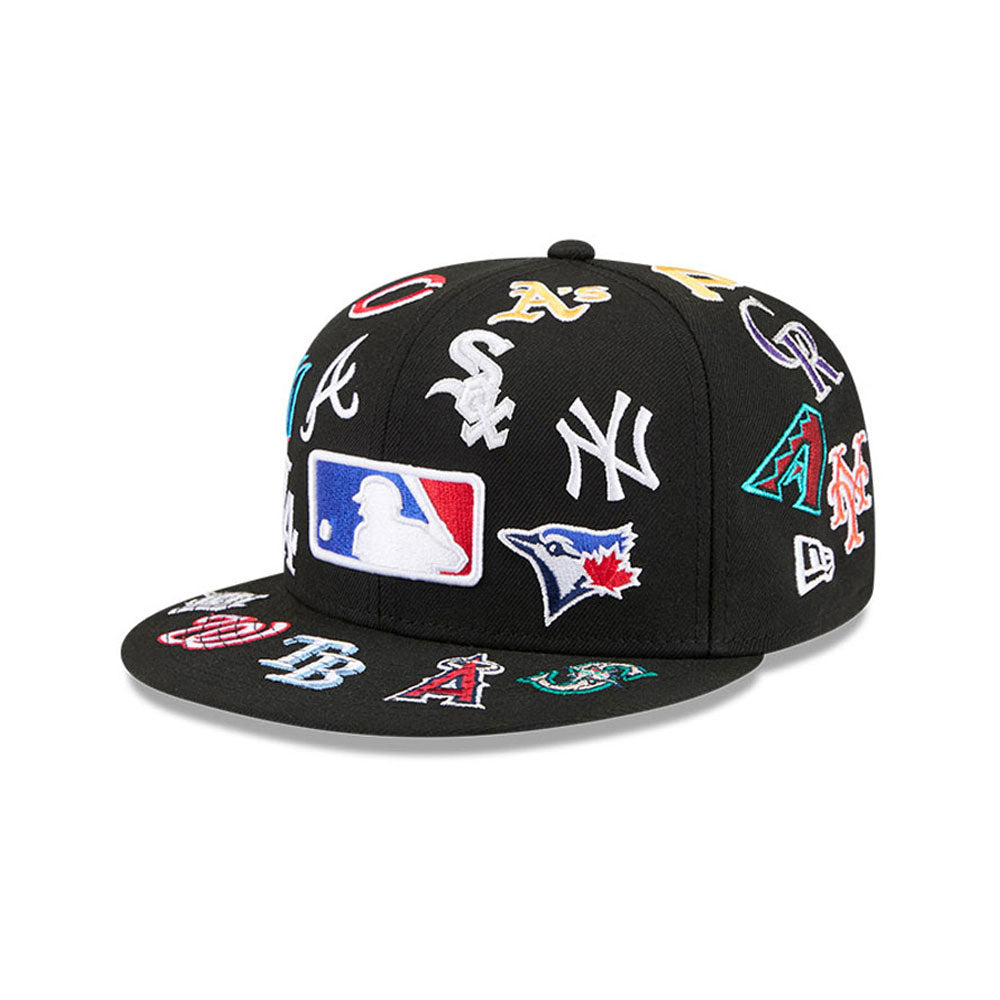 MLB Black  All Over 59FIFTY Fitted Cap - New Era