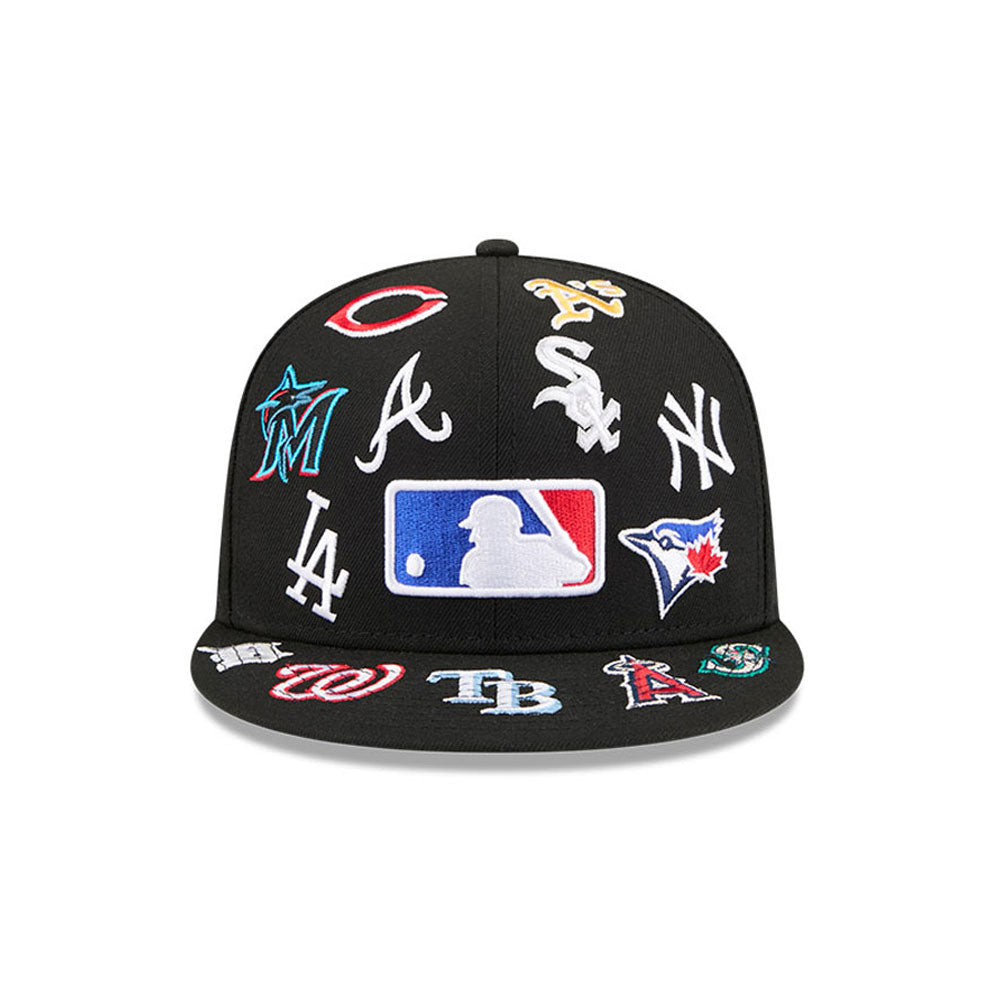 MLB Black  All Over 59FIFTY Fitted Cap - New Era