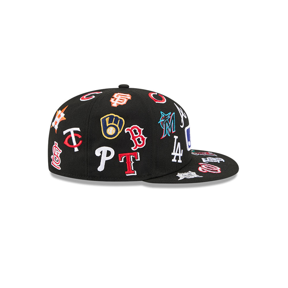 MLB Black  All Over 59FIFTY Fitted Cap - New Era