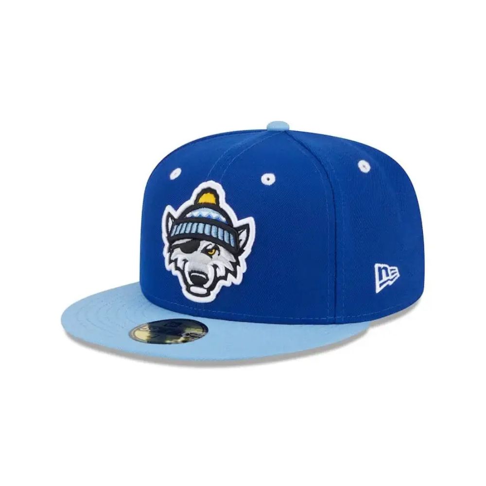 Erie SeaWolves Theme Night Snow MILB Alternate Logo 59FIFTY Fitted Cap - New Era