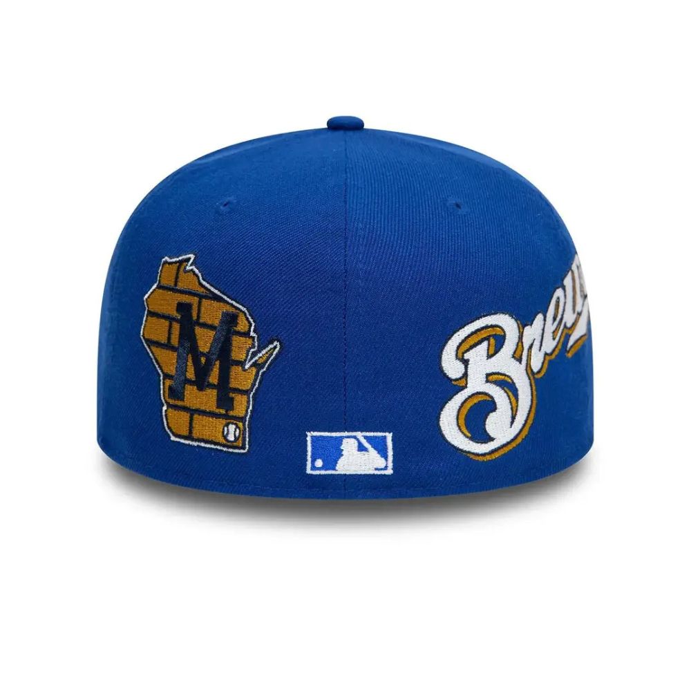 Milwaukee Brewers Image MLB All Over Print Blue 59FIFTY Fitted Cap - New Era