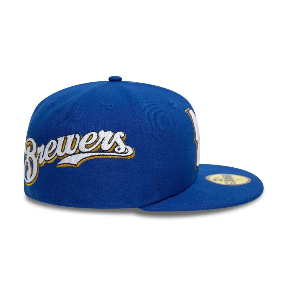 Milwaukee Brewers Image MLB All Over Print Blue 59FIFTY Fitted Cap - New Era