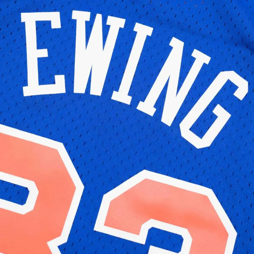 New York Knicks Patrick Ewing Blue 1991/92 Hardwood Classics Swingman Player Jersey