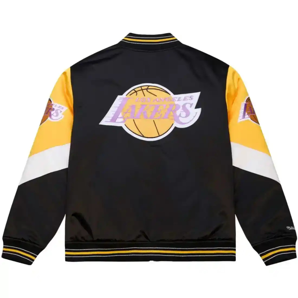 Los Angeles Lakers Throw it back Heavyweight Satin vintage Jacket  - Mitchell&Ness