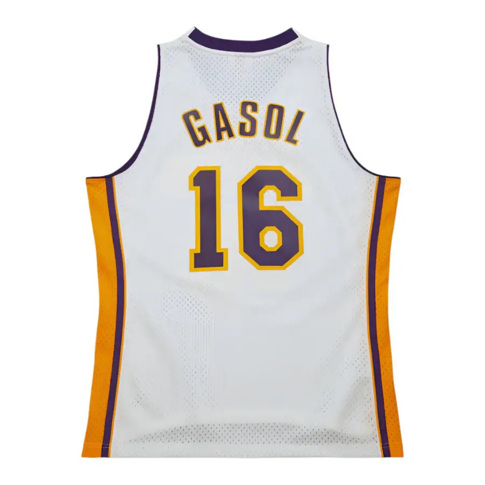 Los Angeles Lakers Pau Gasol White  2008/09 Hardwood Classics Noche Latina Swingman Jersey - Mitchell & Ness
