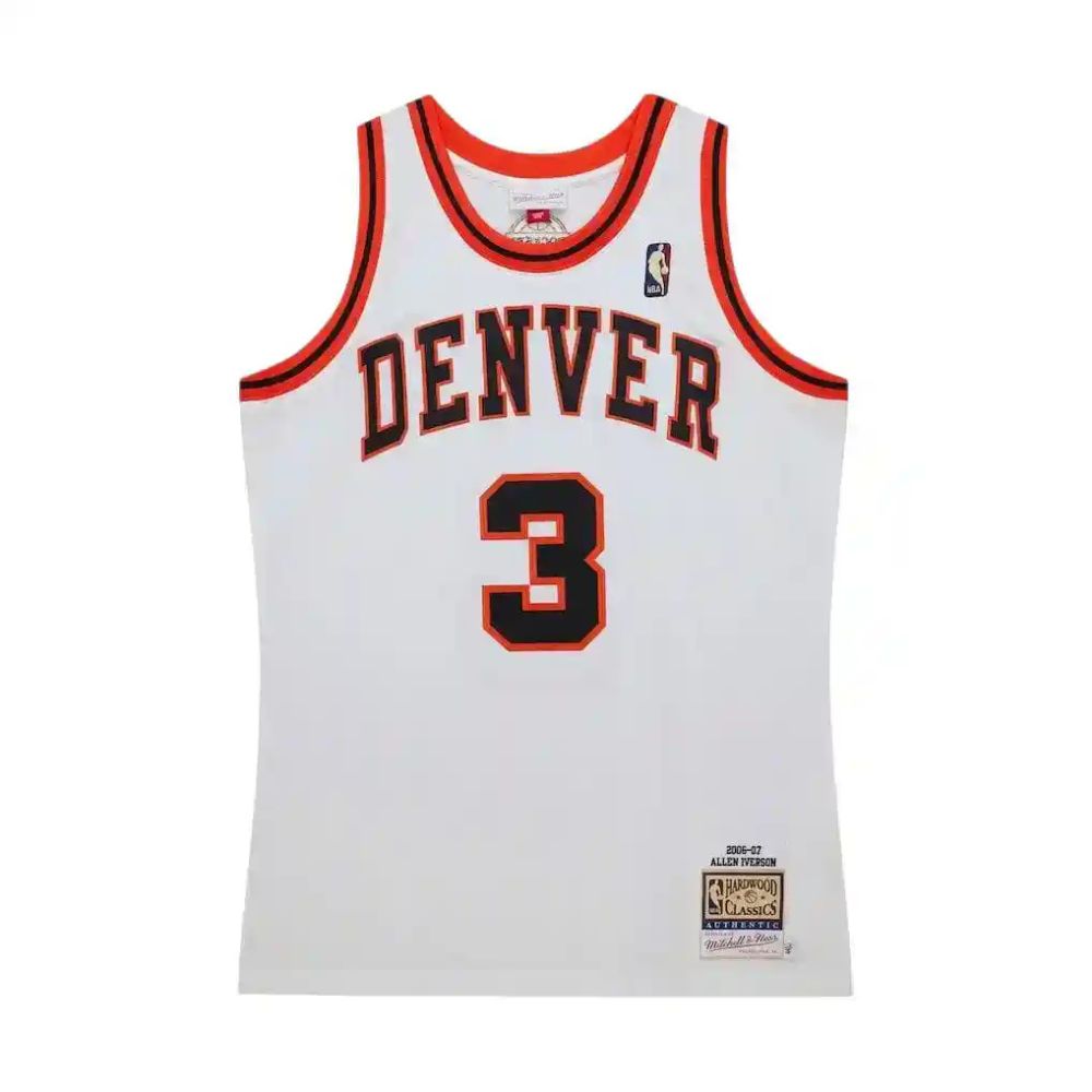 Denver Nuggets Allen Iverson 2006-07 White Authentic Jersey - Mitchell & Ness