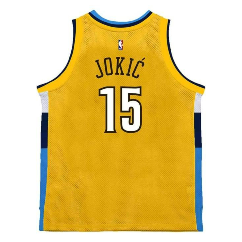 Nikola Jokic Gold Denver Nuggets 2017/18 Swingman Jersey - Mitchell & Ness