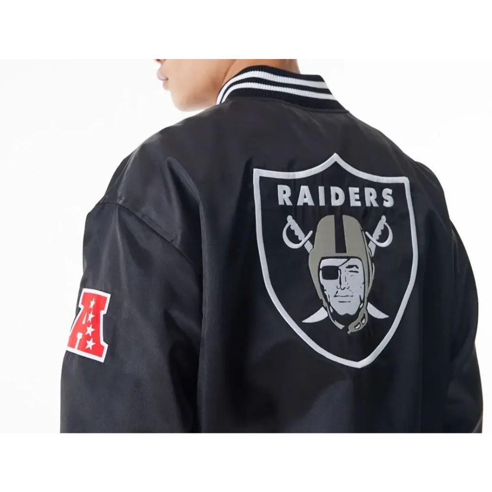 Las Vegas Raiders NFL New Era Satin Bomberjacke