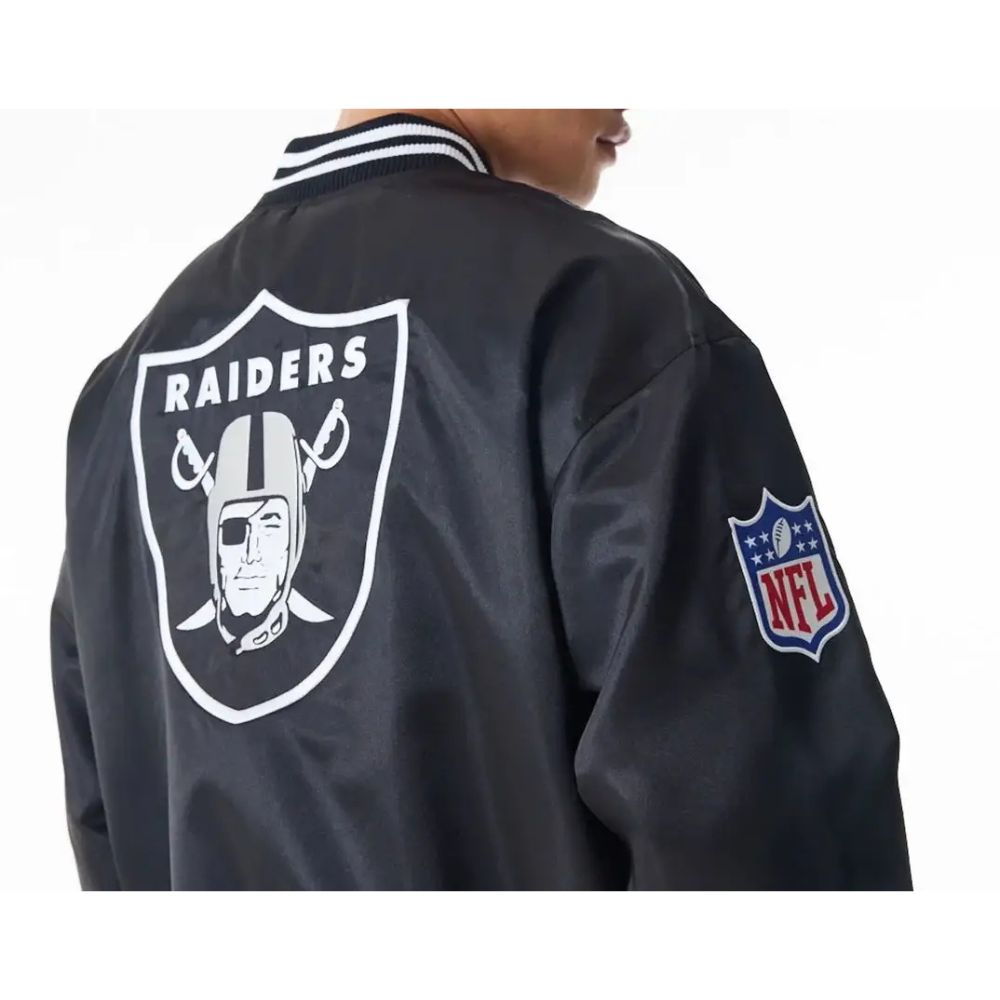 Las Vegas Raiders NFL New Era Satin Bomberjacke