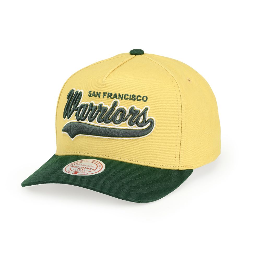 Golden State Warriors Harvest Gold Pro Crown A-frame Adjustable - Mitchell & Ness